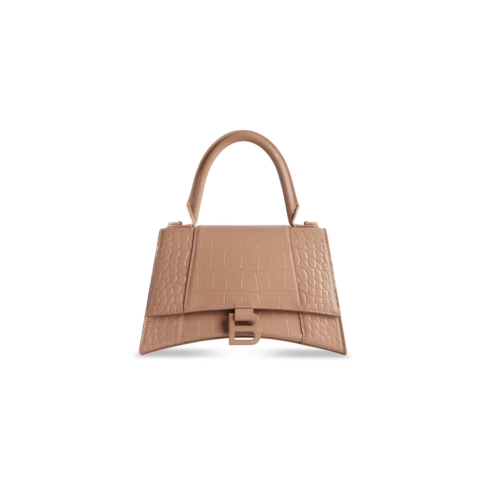 HOURGLASS SMALL HANDBAG CROCODILE EMBOSSED HOURGLASS SMALL HANDBAG CROCODILE EMBOSSED