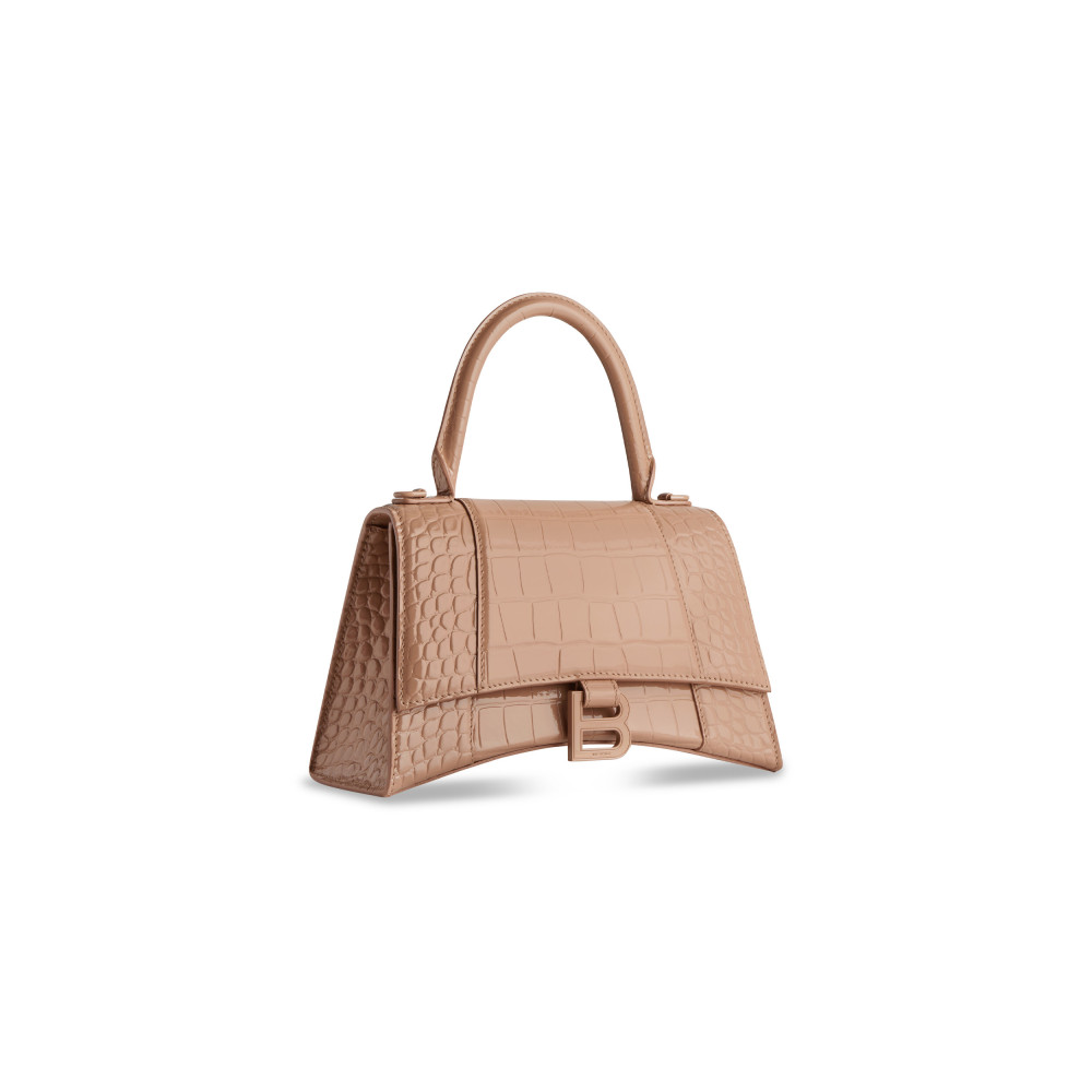 HOURGLASS SMALL HANDBAG CROCODILE EMBOSSED HOURGLASS SMALL HANDBAG CROCODILE EMBOSSED