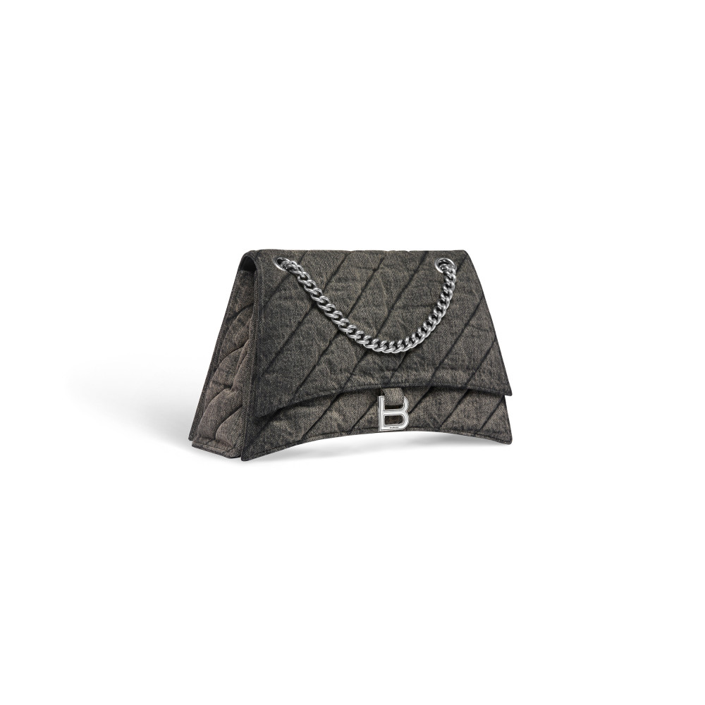CRUSH MEDIUM CHAIN BAG QUILTED DENIM CRUSH MEDIUM CHAIN BAG QUILTED DENIM