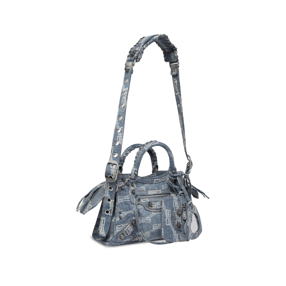 NEO CAGOLE XS HANDBAG BB MONOGRAM BLEACHED DENIM NEO CAGOLE XS HANDBAG BB MONOGRAM BLEACHED DENIM