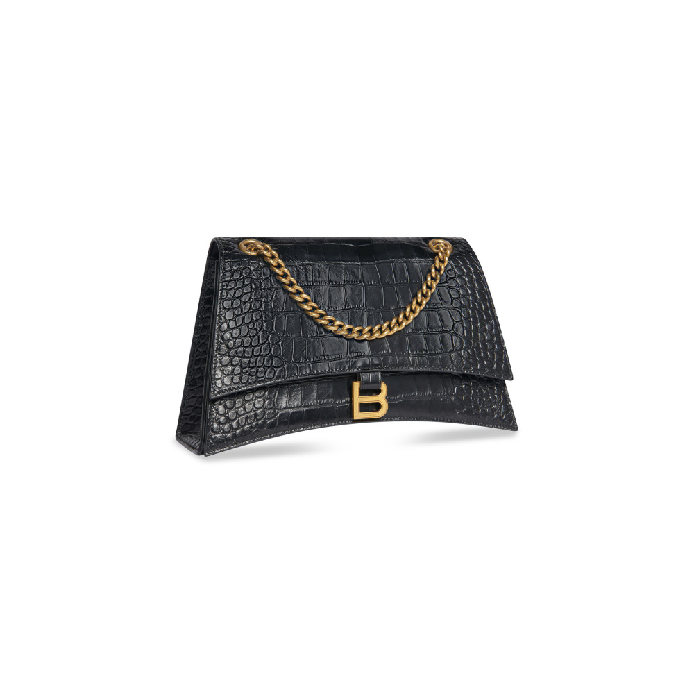 CRUSH MEDIUM CHAIN BAG CROCODILE EMBOSSED