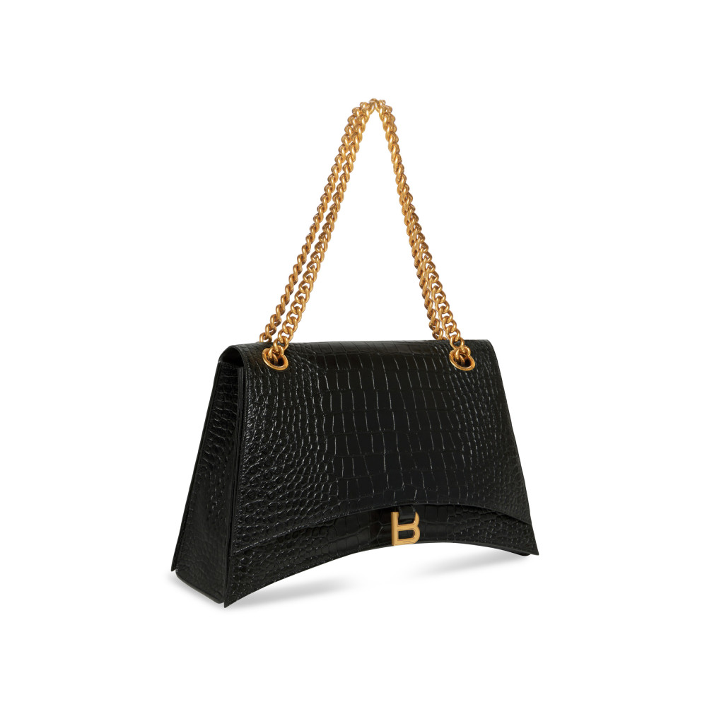 CRUSH LARGE CHAIN BAG CROCODILE EMBOSSED CRUSH LARGE CHAIN BAG CROCODILE EMBOSSED