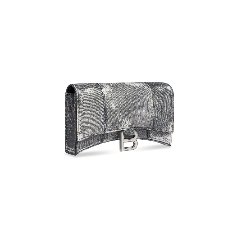HOURGLASS WALLET ON CHAIN DENIM PRINT HOURGLASS WALLET ON CHAIN DENIM PRINT