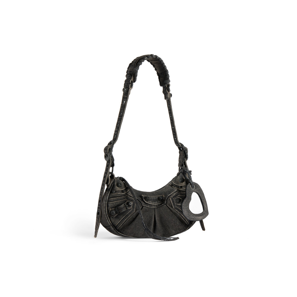 LE CAGOLE XS SHOULDER BAG DENIM WITH RHINESTONES LE CAGOLE XS SHOULDER BAG DENIM WITH RHINESTONES