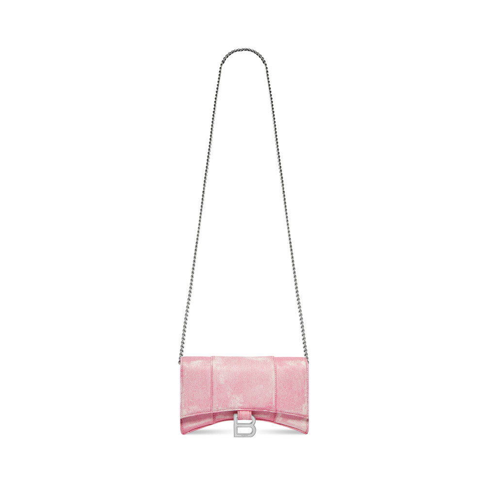 HOURGLASS WALLET ON CHAIN DENIM PRINT HOURGLASS WALLET ON CHAIN DENIM PRINT