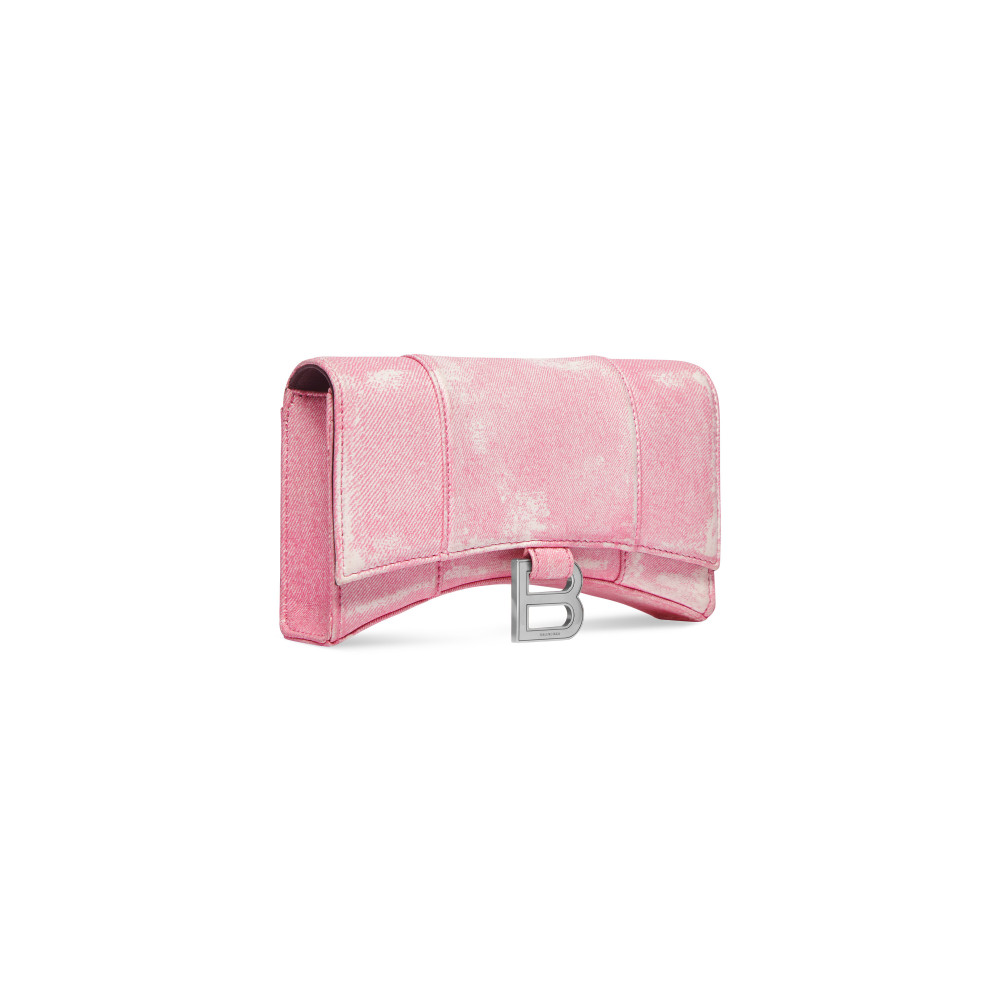 HOURGLASS WALLET ON CHAIN DENIM PRINT HOURGLASS WALLET ON CHAIN DENIM PRINT