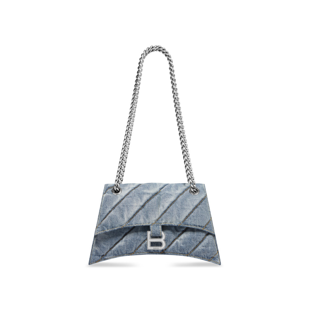 CRUSH SMALL CHAIN BAG QUILTED DENIM