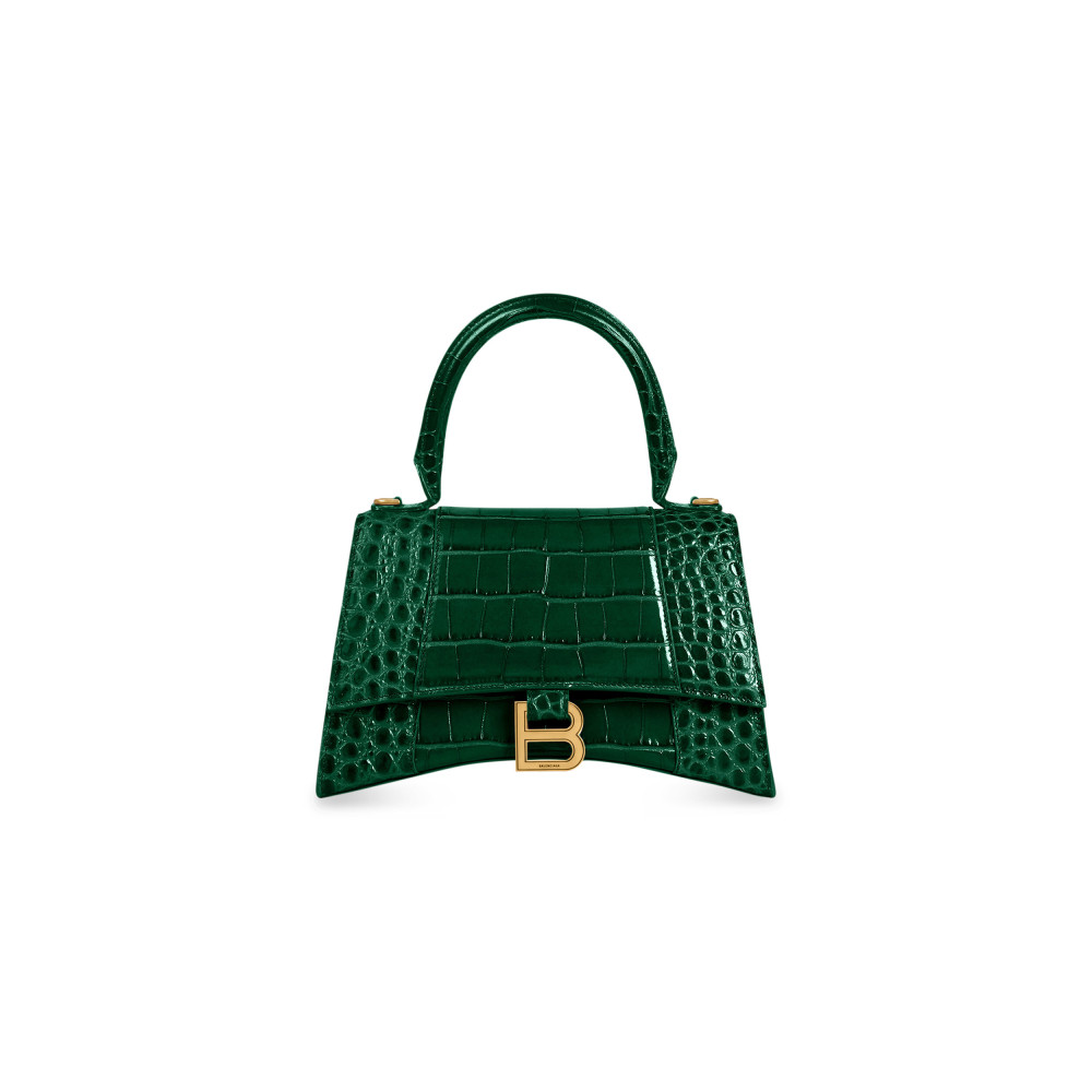 HOURGLASS SMALL HANDBAG CROCODILE EMBOSSED HOURGLASS SMALL HANDBAG CROCODILE EMBOSSED