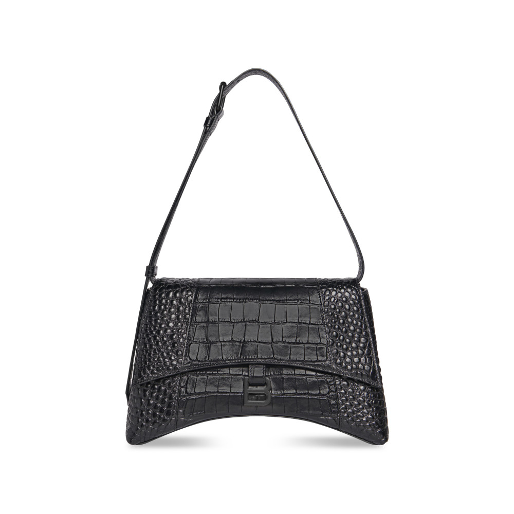 DOWNTOWN MEDIUM SHOULDER BAG CROCODILE EMBOSSED