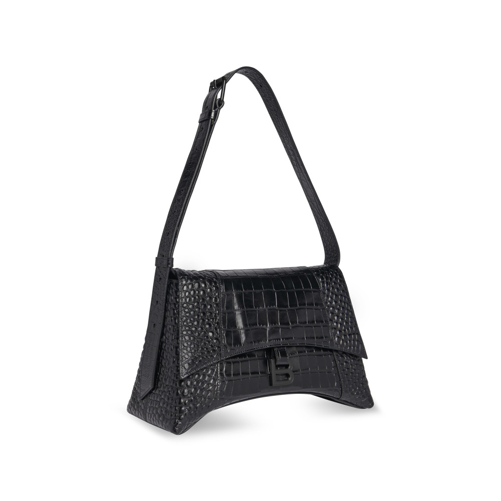DOWNTOWN MEDIUM SHOULDER BAG CROCODILE EMBOSSED
