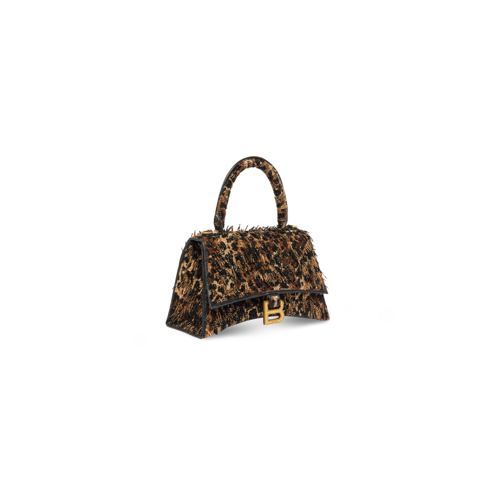 HOURGLASS XS HANDBAG WITH CHAIN EMBROIDERY HOURGLASS XS HANDBAG WITH CHAIN EMBROIDERY