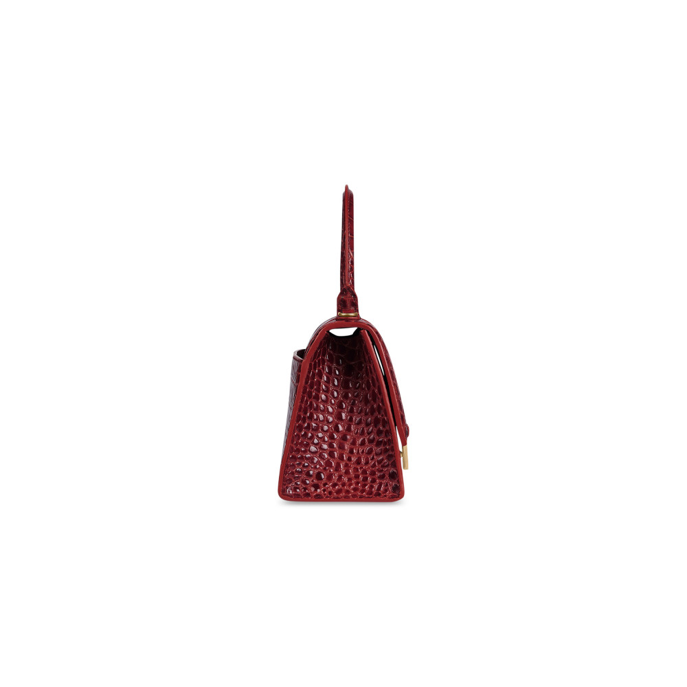 HOURGLASS SMALL HANDBAG CROCODILE EMBOSSED HOURGLASS SMALL HANDBAG CROCODILE EMBOSSED