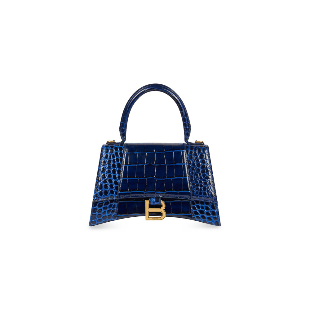 HOURGLASS SMALL HANDBAG CROCODILE EMBOSSED HOURGLASS SMALL HANDBAG CROCODILE EMBOSSED