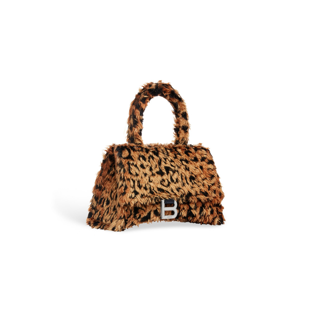 HOURGLASS SMALL HANDBAG WITH STRAP WITH LEOPARD PRINT HOURGLASS SMALL HANDBAG WITH STRAP WITH LEOPARD PRINT