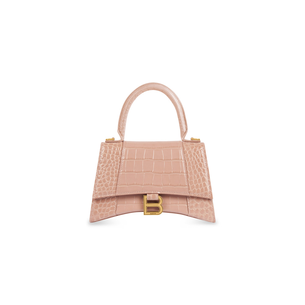 HOURGLASS SMALL HANDBAG CROCODILE EMBOSSED HOURGLASS SMALL HANDBAG CROCODILE EMBOSSED