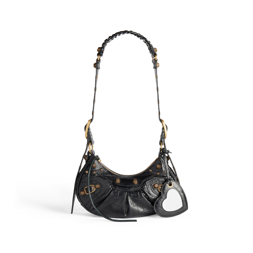LE CAGOLE XS SHOULDER BAG CROCODILE EMBOSSED LE CAGOLE XS SHOULDER BAG CROCODILE EMBOSSED