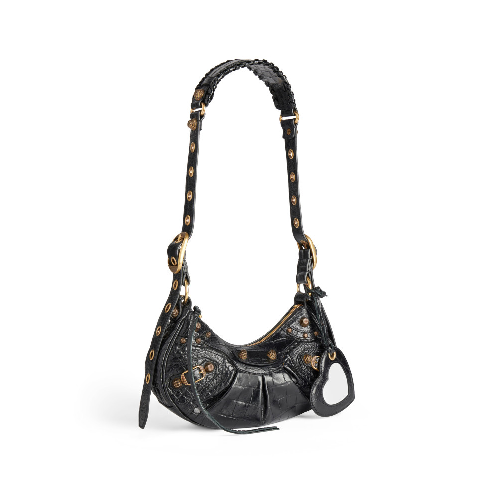 LE CAGOLE XS SHOULDER BAG CROCODILE EMBOSSED LE CAGOLE XS SHOULDER BAG CROCODILE EMBOSSED