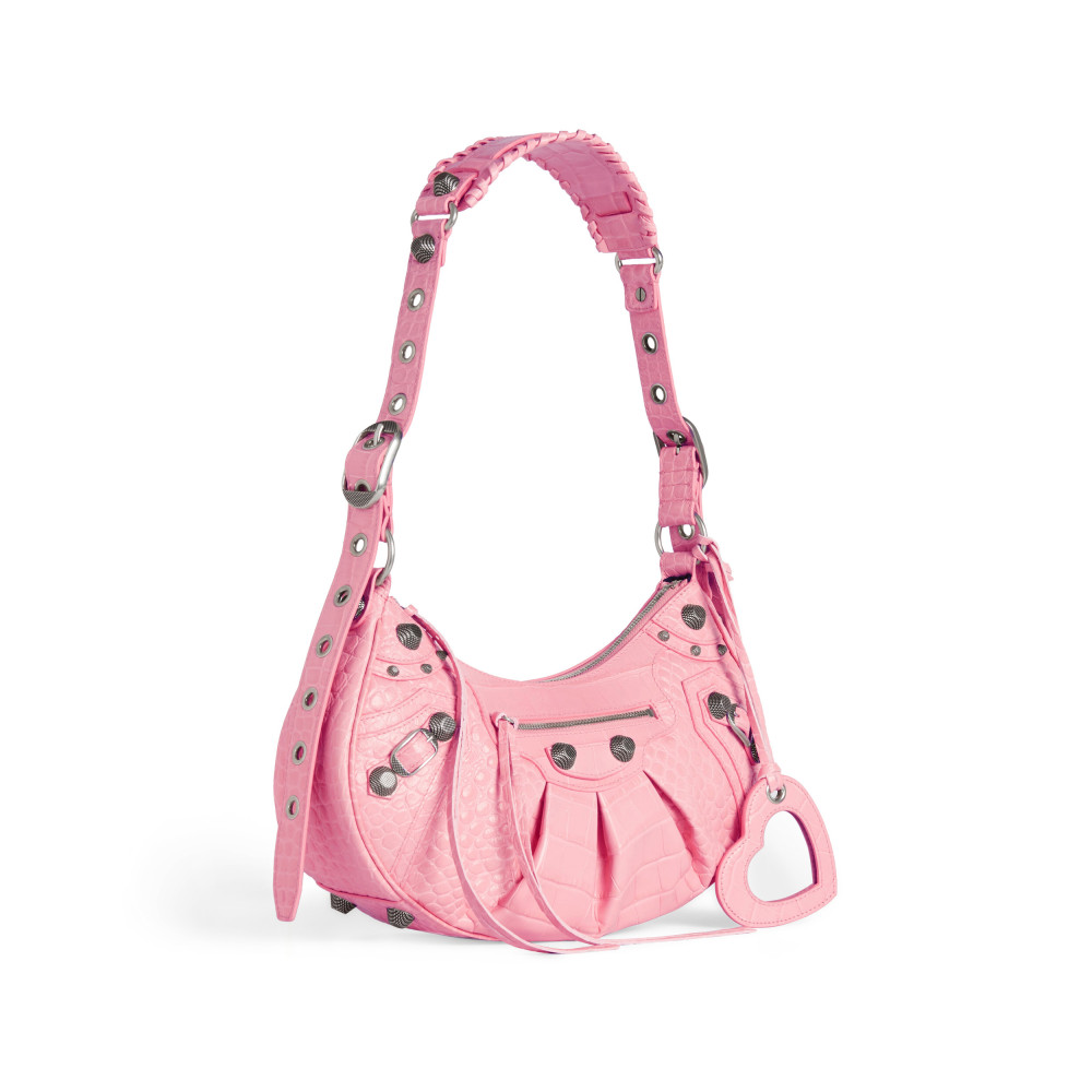 LE CAGOLE SMALL SHOULDER BAG CROCODILE EMBOSSED LE CAGOLE SMALL SHOULDER BAG CROCODILE EMBOSSED