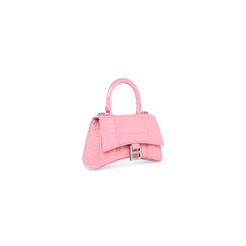 HOURGLASS XS HANDBAG CROCODILE EMBOSSED HOURGLASS XS HANDBAG CROCODILE EMBOSSED