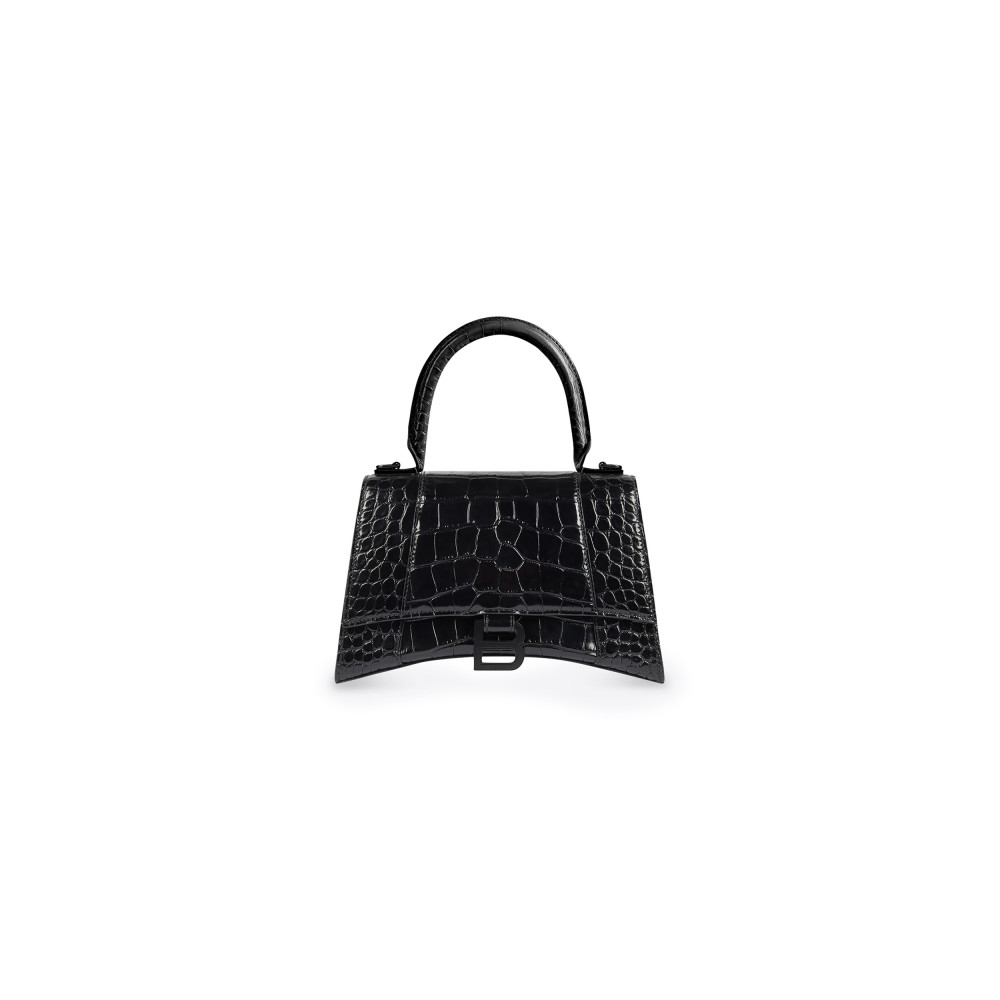 HOURGLASS XS HANDBAG CROCODILE EMBOSSED