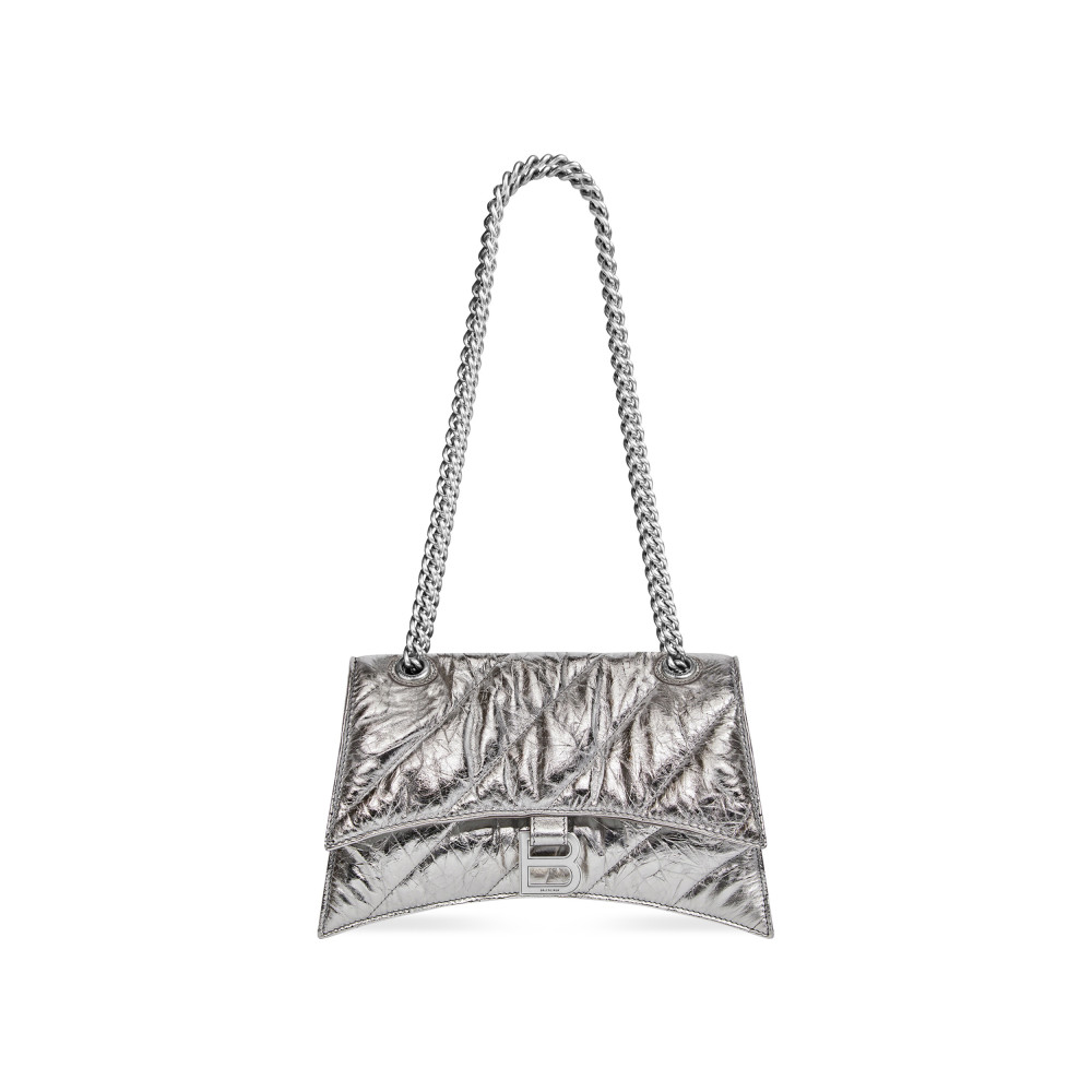 CRUSH SMALL CHAIN BAG METALLIZED QUILTED
