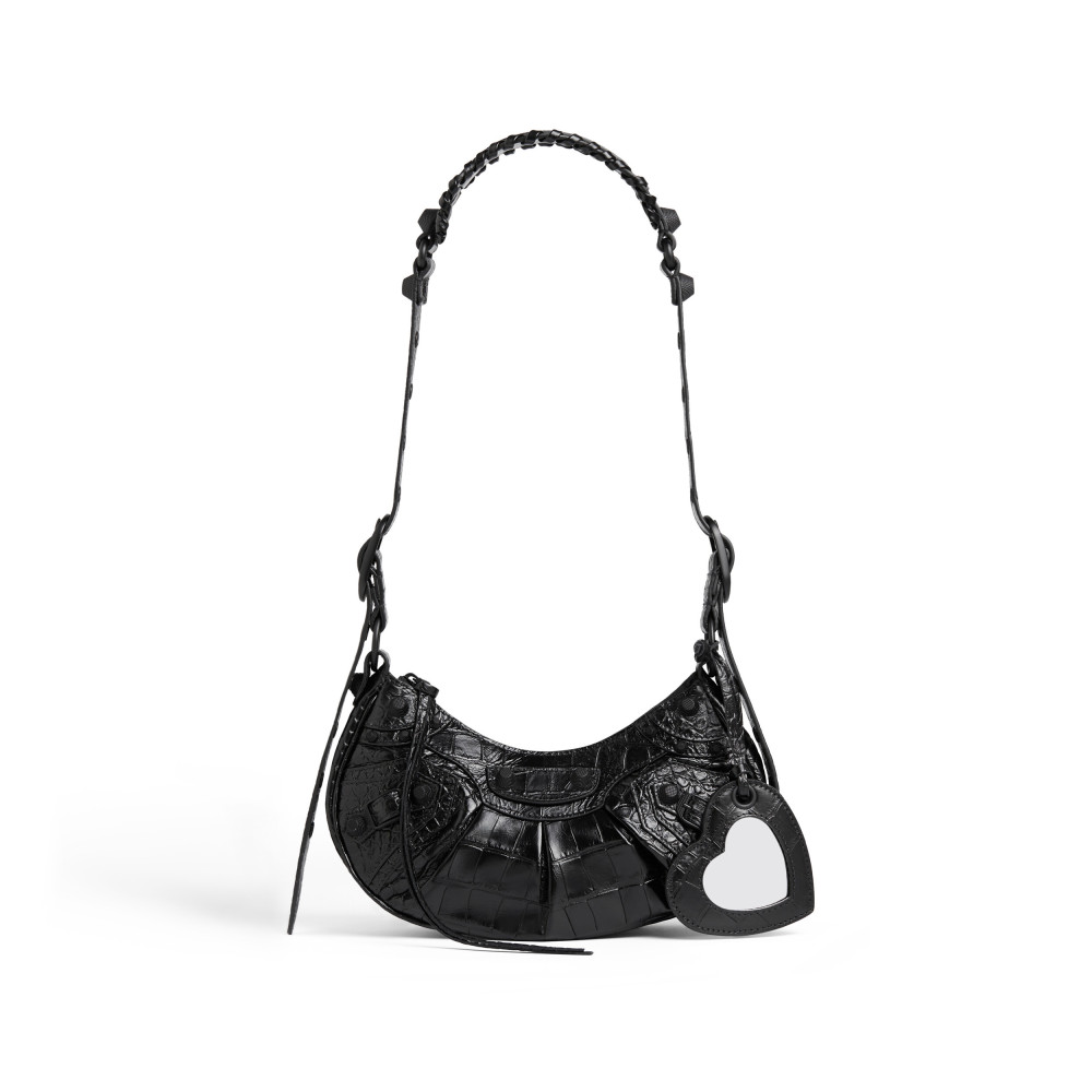 LE CAGOLE XS SHOULDER BAG CROCODILE EMBOSSED LE CAGOLE XS SHOULDER BAG CROCODILE EMBOSSED