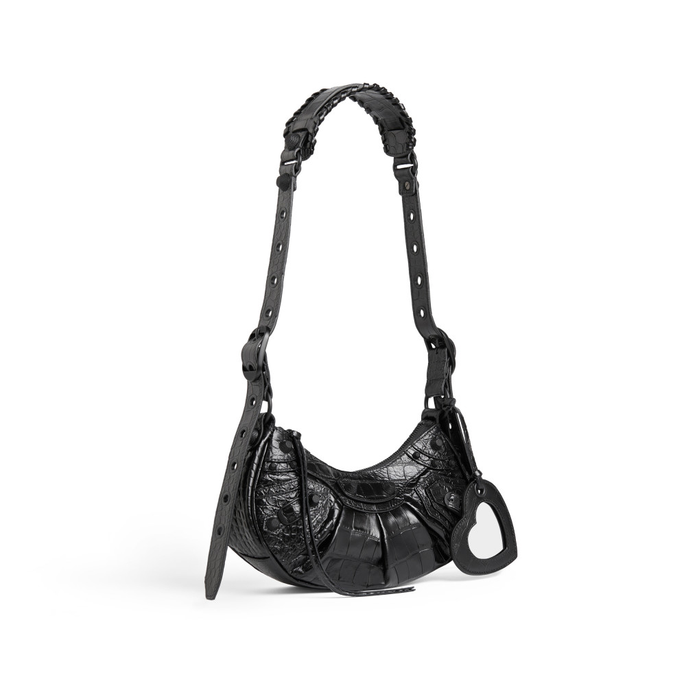 LE CAGOLE XS SHOULDER BAG CROCODILE EMBOSSED LE CAGOLE XS SHOULDER BAG CROCODILE EMBOSSED