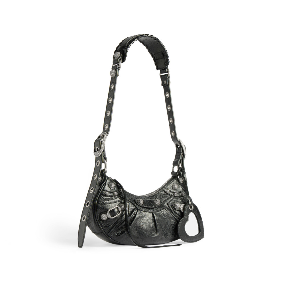 LE CAGOLE XS SHOULDER BAG WITH RHINESTONES