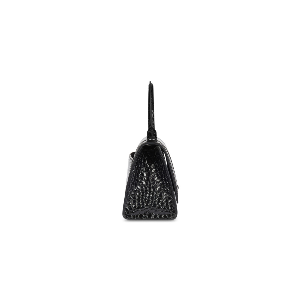 HOURGLASS SMALL HANDBAG CROCODILE EMBOSSED