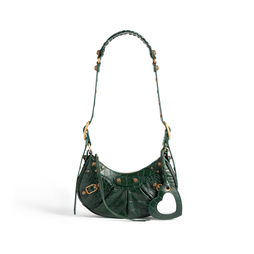 LE CAGOLE XS SHOULDER BAG CROCODILE EMBOSSED LE CAGOLE XS SHOULDER BAG CROCODILE EMBOSSED