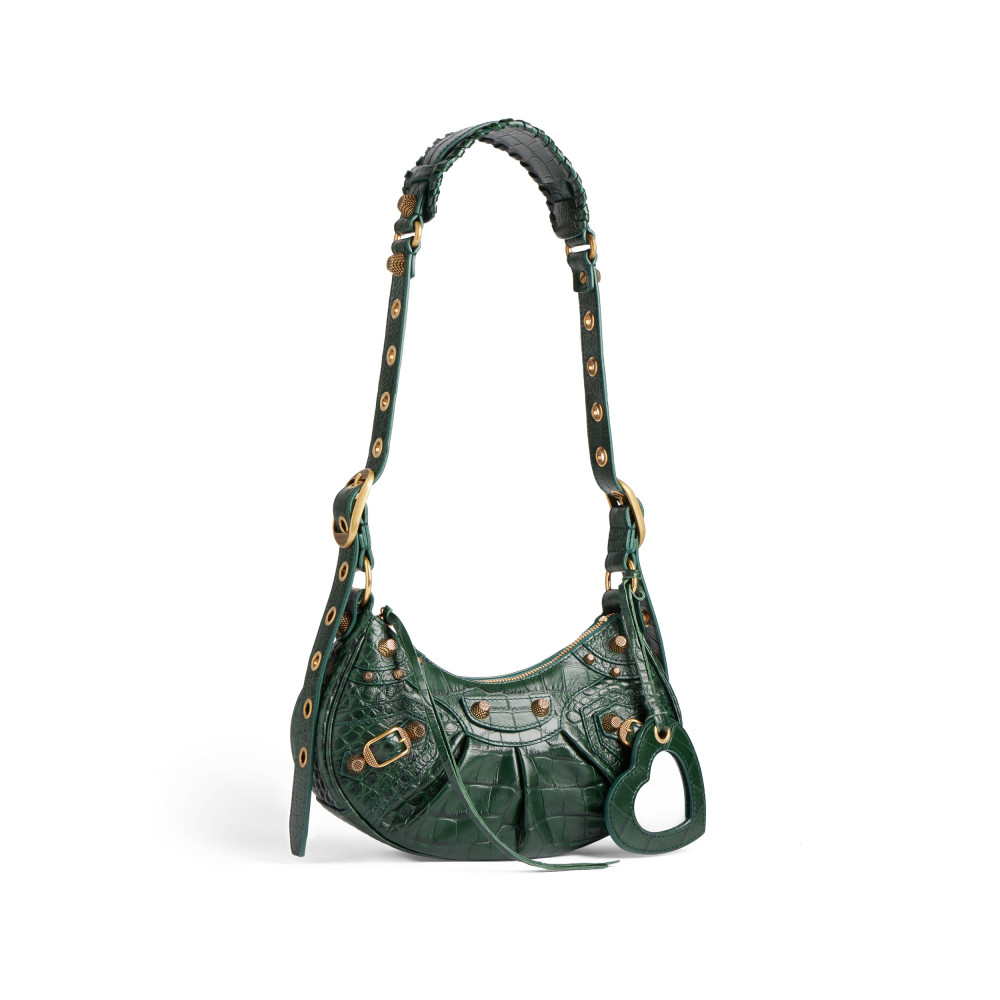 LE CAGOLE XS SHOULDER BAG CROCODILE EMBOSSED LE CAGOLE XS SHOULDER BAG CROCODILE EMBOSSED