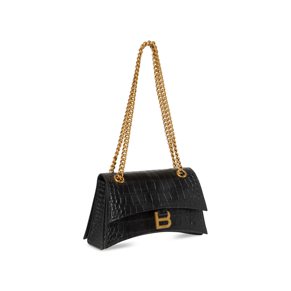 CRUSH SMALL CHAIN BAG CROCODILE EMBOSSED CRUSH SMALL CHAIN BAG CROCODILE EMBOSSED