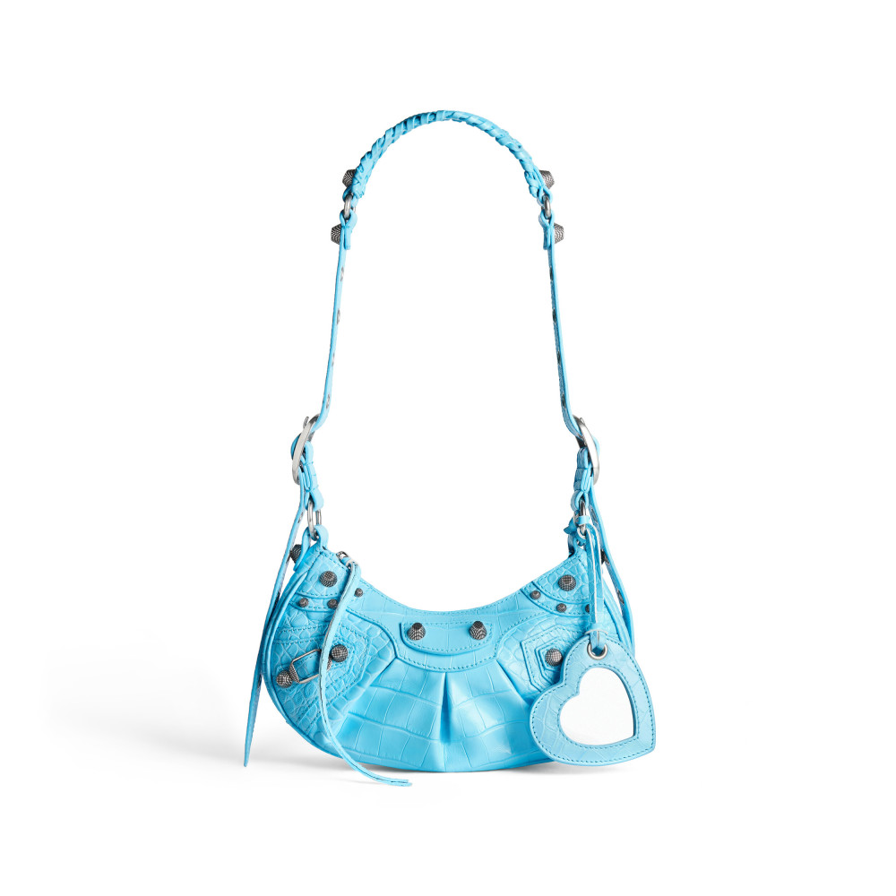 LE CAGOLE XS SHOULDER BAG CROCODILE EMBOSSED LE CAGOLE XS SHOULDER BAG CROCODILE EMBOSSED