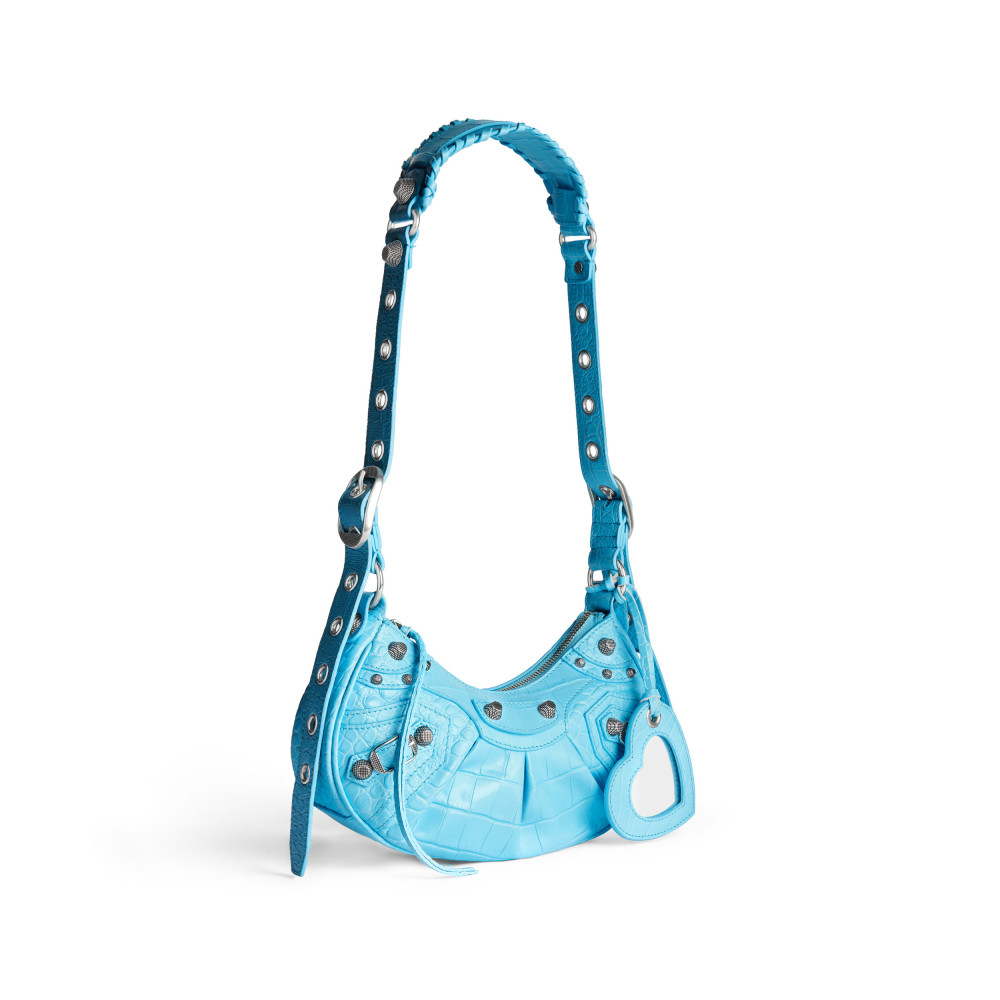 LE CAGOLE XS SHOULDER BAG CROCODILE EMBOSSED LE CAGOLE XS SHOULDER BAG CROCODILE EMBOSSED