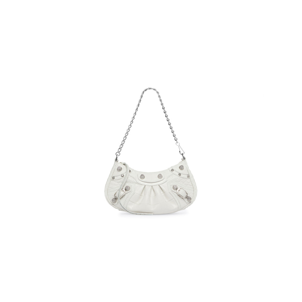 LE CAGOLE MINI BAG WITH CHAIN CROCODILE EMBOSSED LE CAGOLE MINI BAG WITH CHAIN CROCODILE EMBOSSED