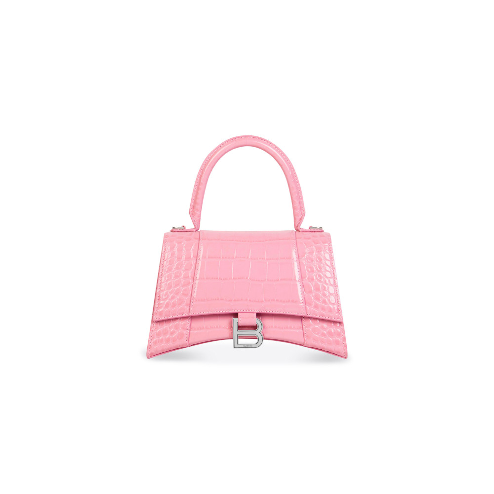 HOURGLASS SMALL HANDBAG CROCODILE EMBOSSED HOURGLASS SMALL HANDBAG CROCODILE EMBOSSED