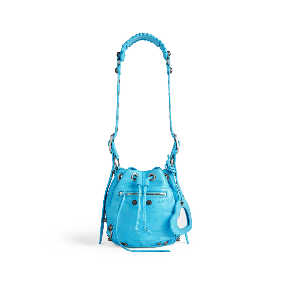 LE CAGOLE XS BUCKET BAG CROCODILE EMBOSSED LE CAGOLE XS BUCKET BAG CROCODILE EMBOSSED