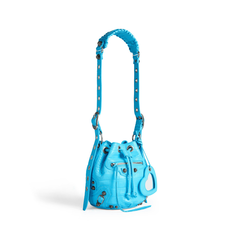 LE CAGOLE XS BUCKET BAG CROCODILE EMBOSSED