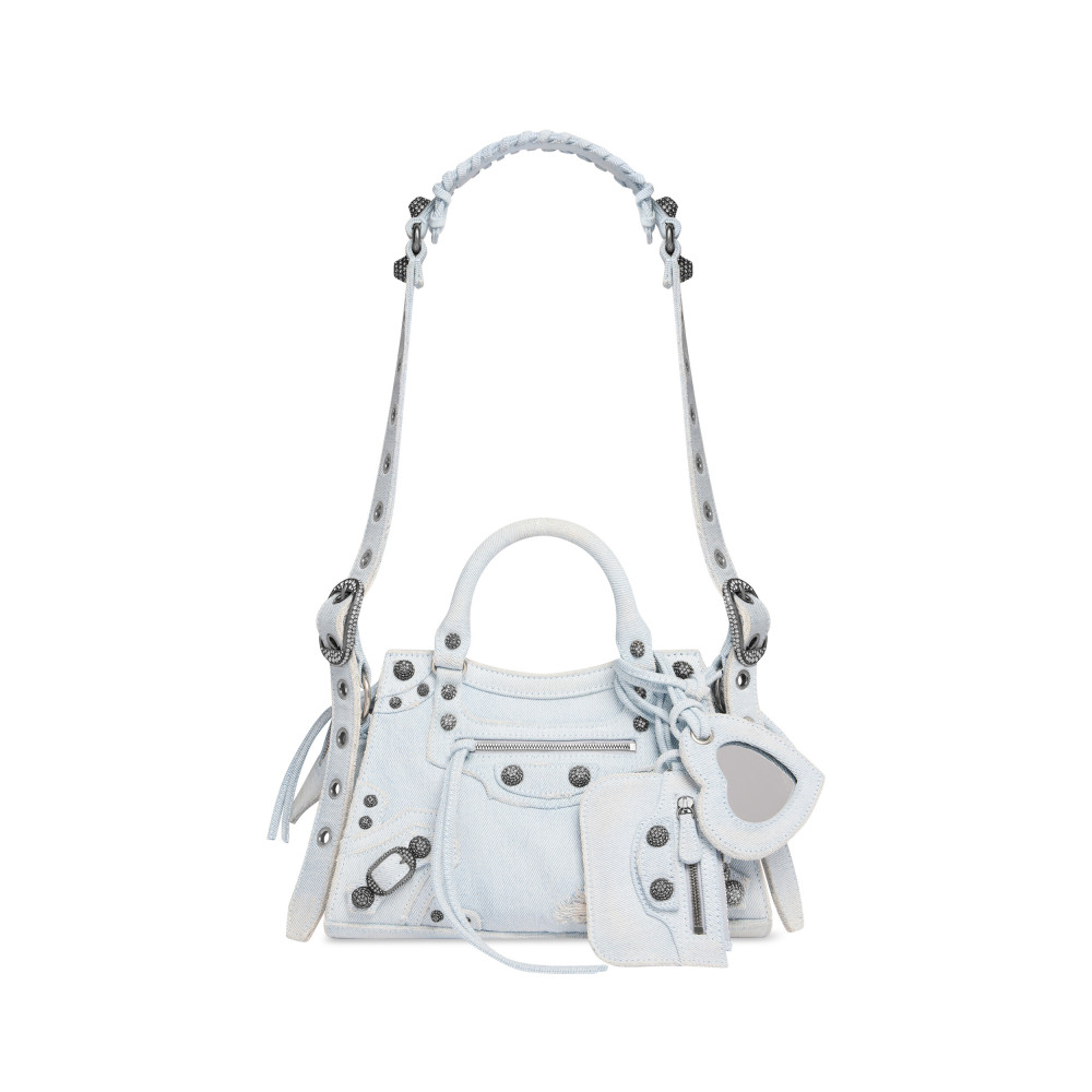 NEO CAGOLE XS HANDBAG DENIM WITH RHINESTONES