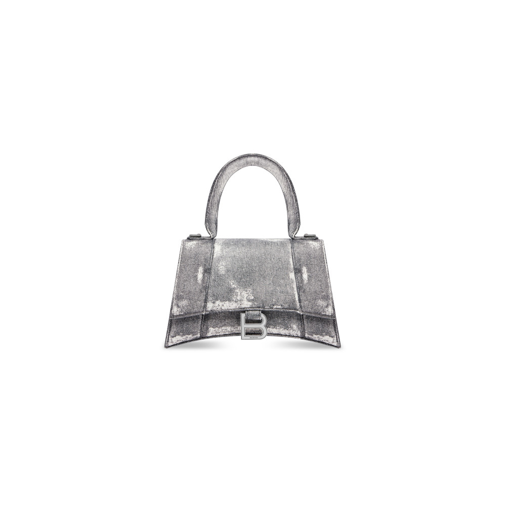 HOURGLASS SMALL HANDBAG DENIM PRINT