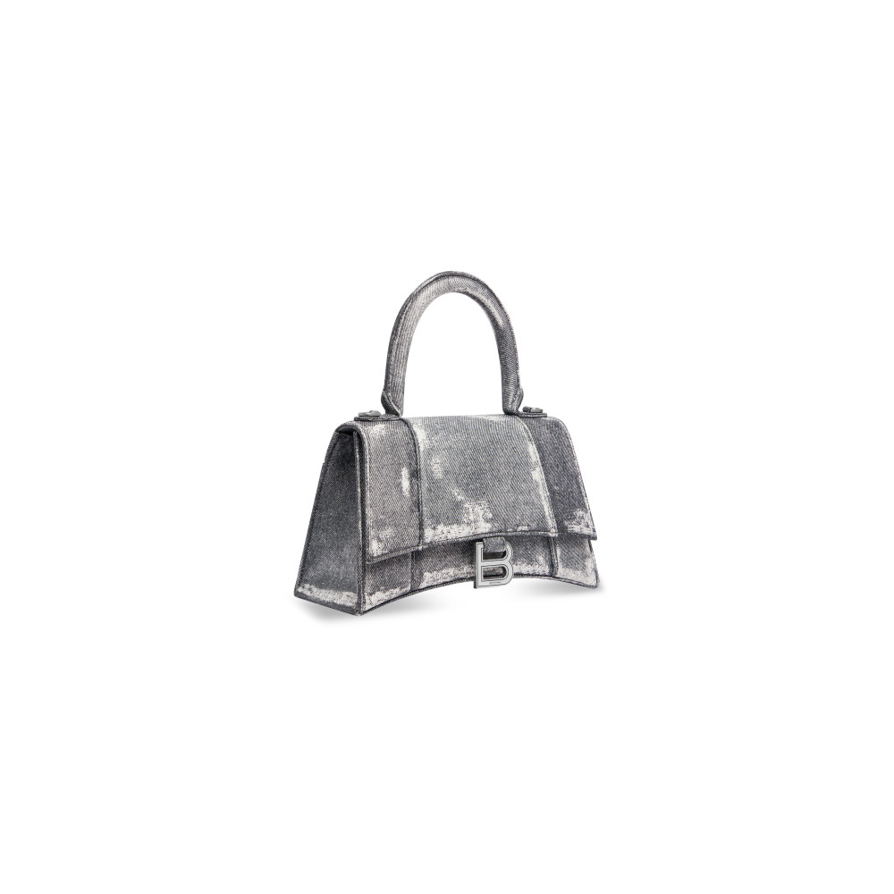 HOURGLASS SMALL HANDBAG DENIM PRINT HOURGLASS SMALL HANDBAG DENIM PRINT