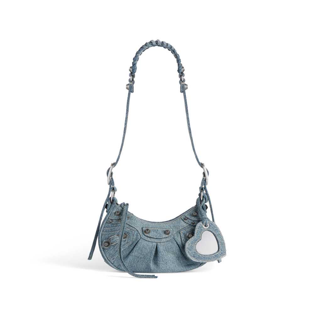 LE CAGOLE XS SHOULDER BAG GIRLY ALLOVER DENIM LE CAGOLE XS SHOULDER BAG GIRLY ALLOVER DENIM