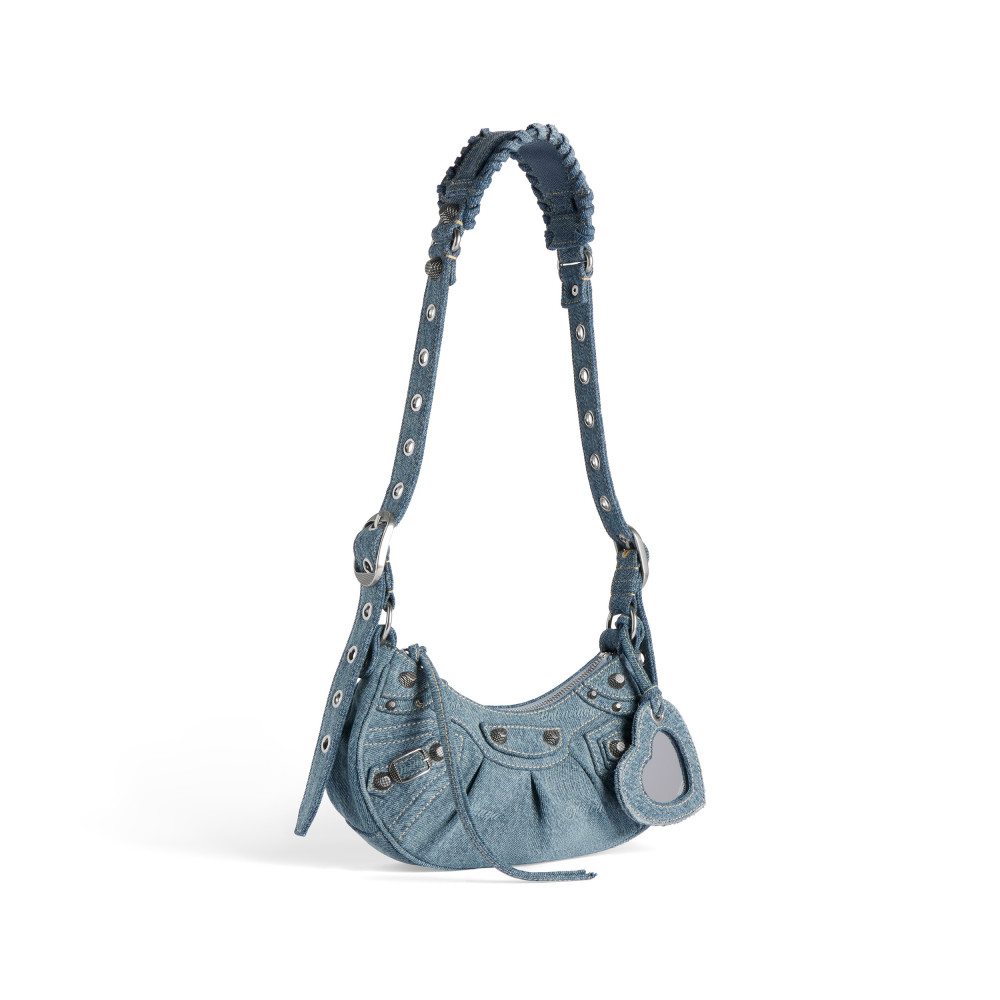 LE CAGOLE XS SHOULDER BAG GIRLY ALLOVER DENIM LE CAGOLE XS SHOULDER BAG GIRLY ALLOVER DENIM