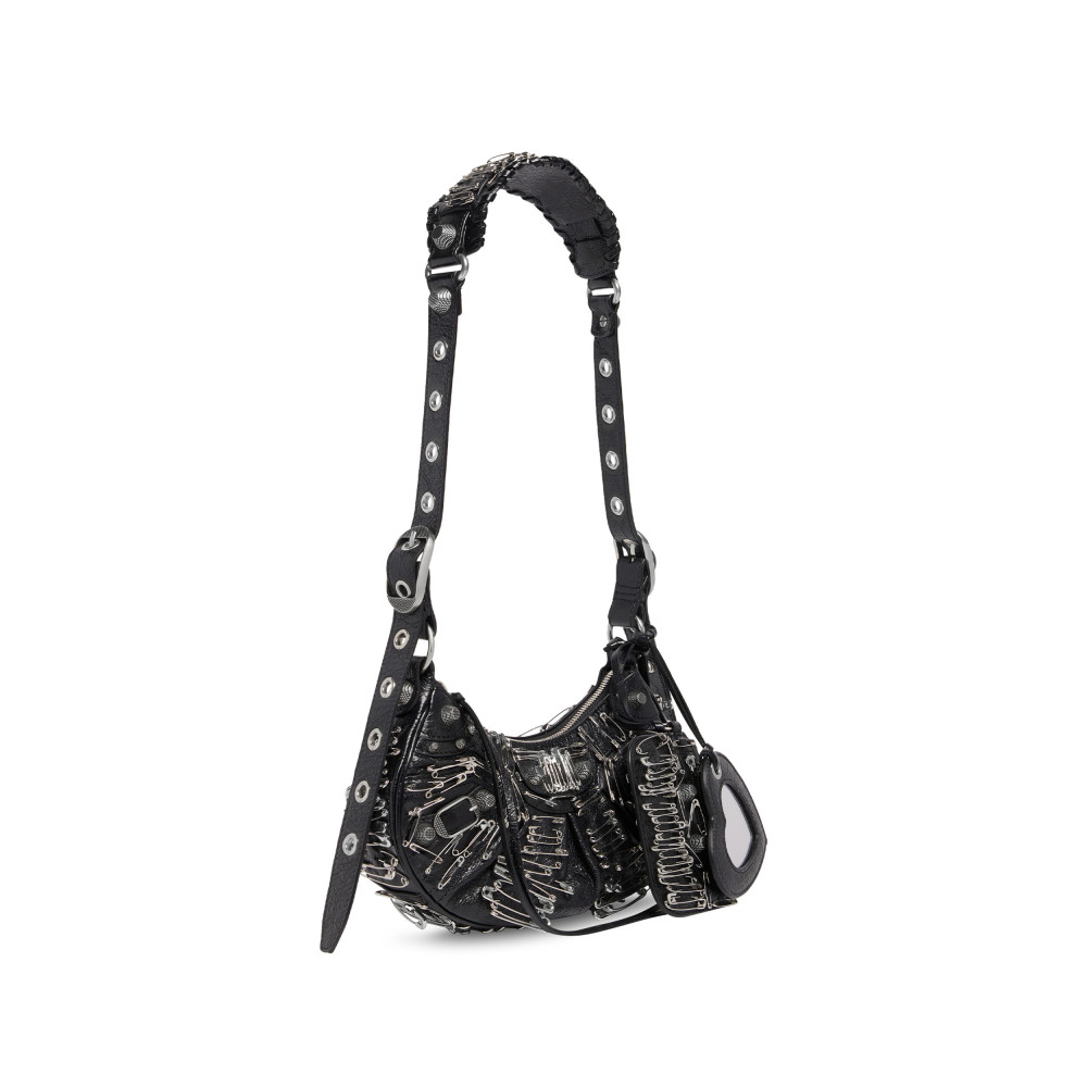 LE CAGOLE XS SHOULDER BAG WITH SAFETY PINS LE CAGOLE XS SHOULDER BAG WITH SAFETY PINS