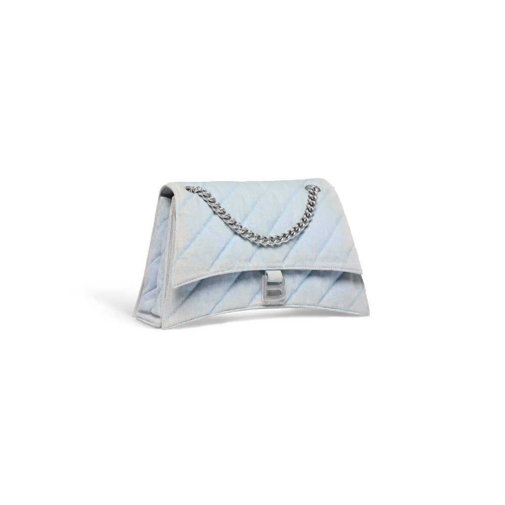 CRUSH MEDIUM CHAIN BAG QUILTED DENIM CRUSH MEDIUM CHAIN BAG QUILTED DENIM