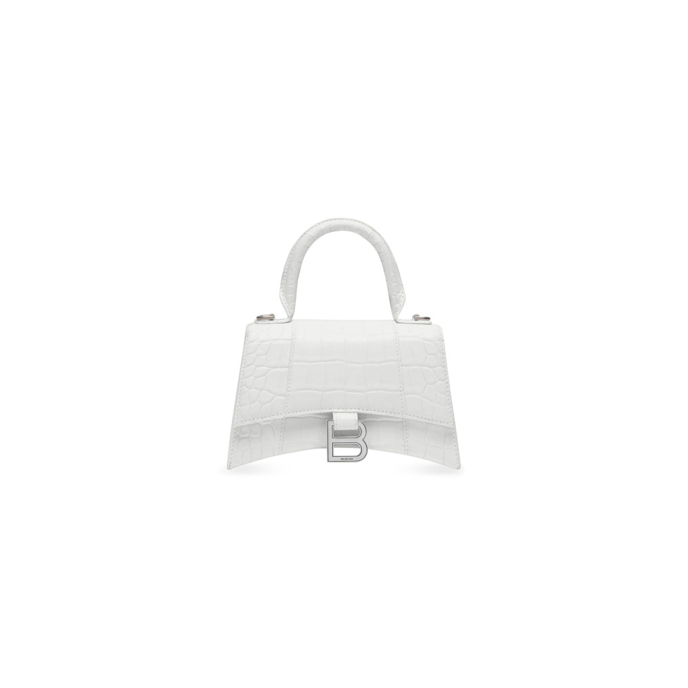HOURGLASS XS HANDBAG CROCODILE EMBOSSED