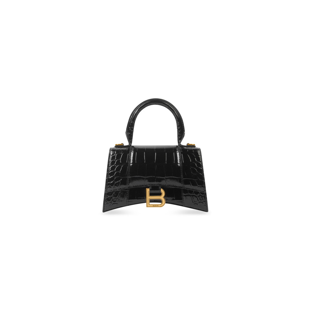 HOURGLASS XS HANDBAG CROCODILE EMBOSSED HOURGLASS XS HANDBAG CROCODILE EMBOSSED