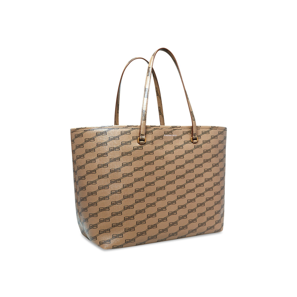 SIGNATURE LARGE EAST-WEST SHOPPER BAG BB MONOGRAM COATED CANVAS SIGNATURE LARGE EAST-WEST SHOPPER BAG BB MONOGRAM COATED CANVAS