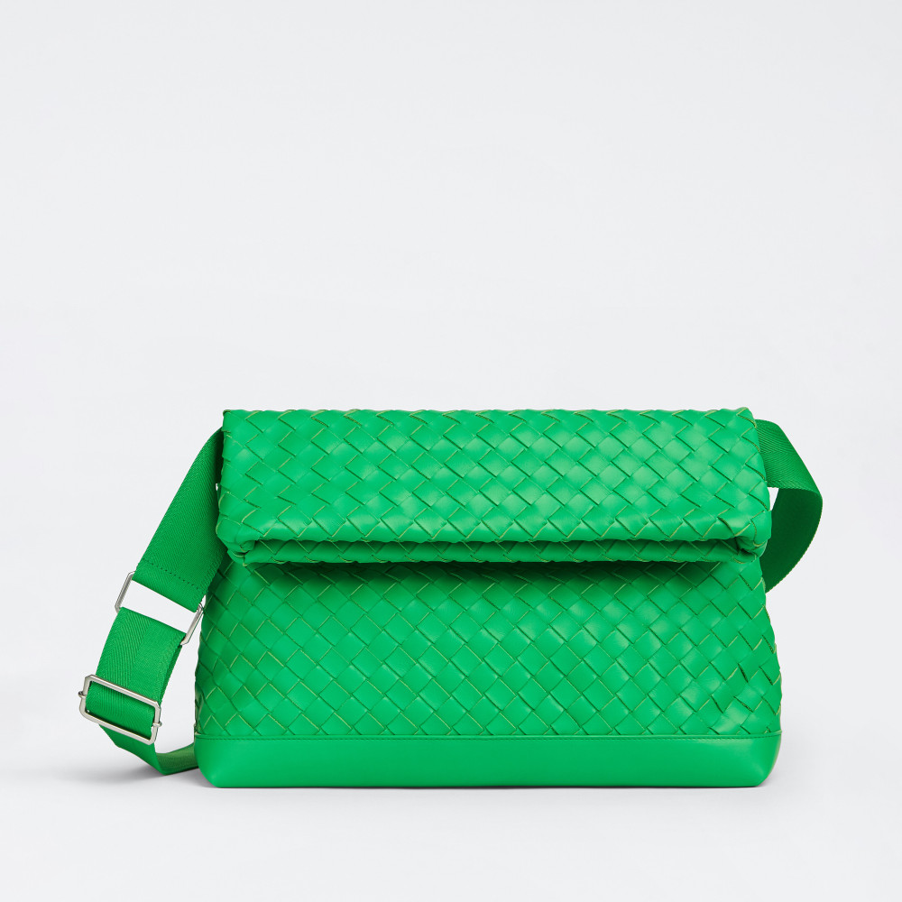 Large Intrecciato Fold Messenger