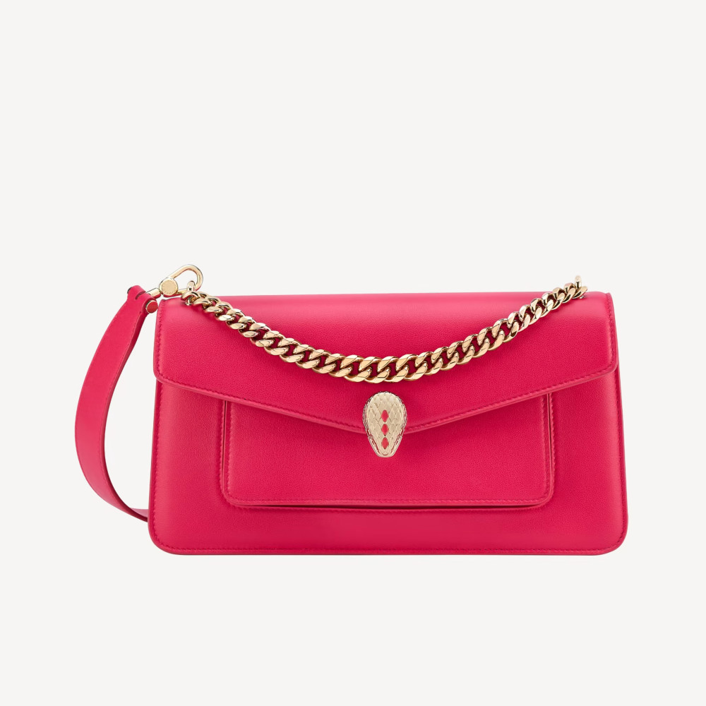 SERPENTI EAST-WEST MAXI CHAIN SHOULDER BAG